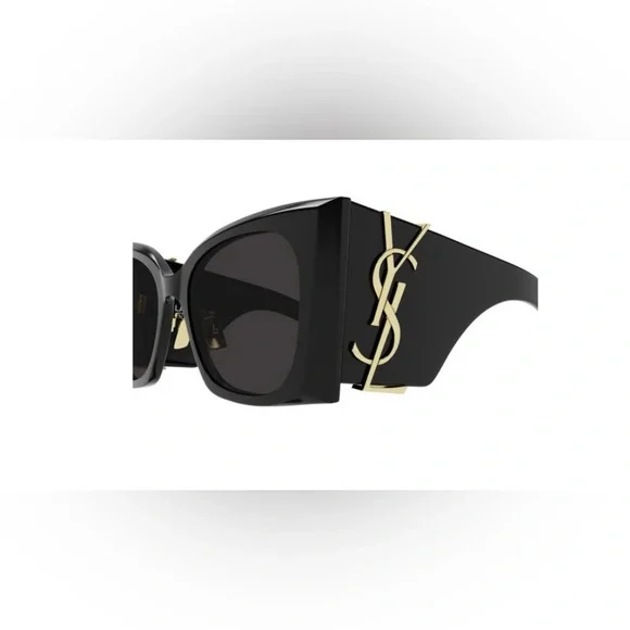 Yves Saint Laurent Black Glossy Sunglasses - Picture 2 of 10